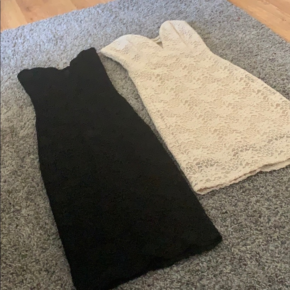 Bundle strapless mini/midi dresses.